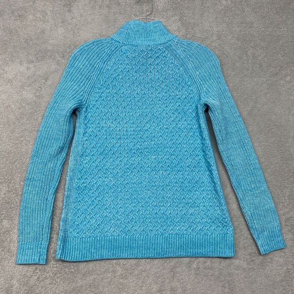 Talbots Sweater Womens Extra Small Blue‎ Wool Pullover Mock Neck Casual Solid - Picture 6 of 8